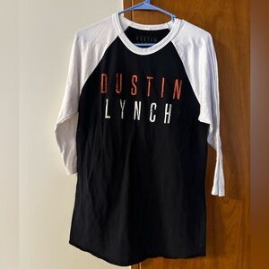 Dustin Lynch Black and White Raglan Shirt